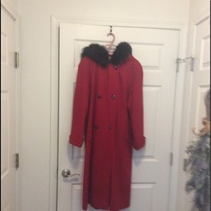 Beautiful red wool coat.